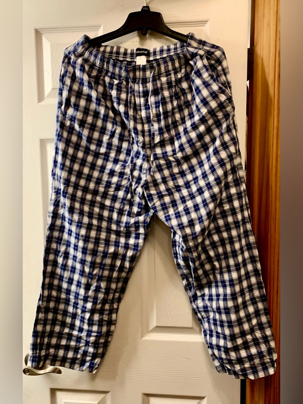 Joe Boxer Blue & White Plaid Jogger Pants